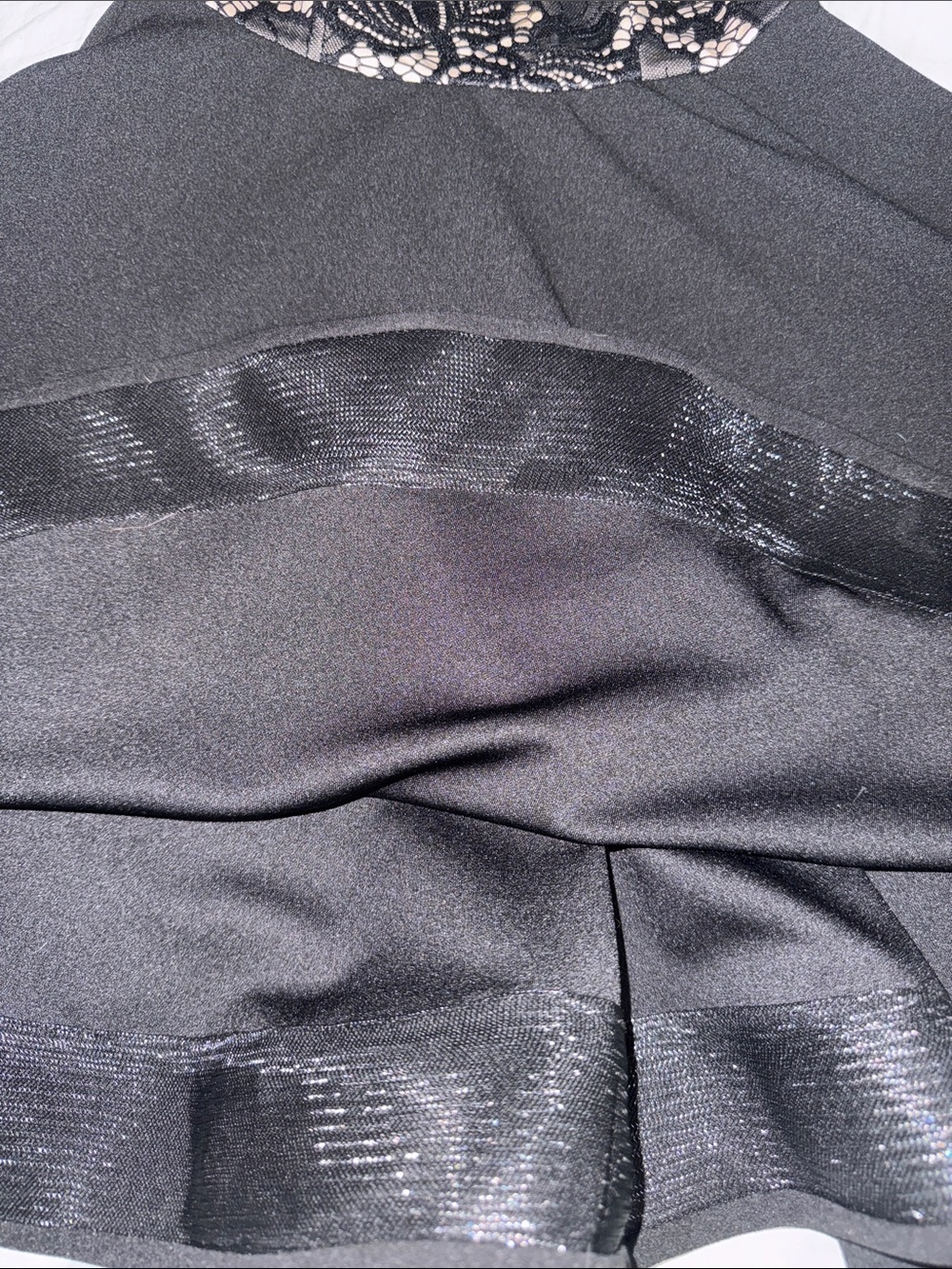 B. Darlin Black Lace Bodice Fit & Flare Formal Dress - Picture 8 of 9